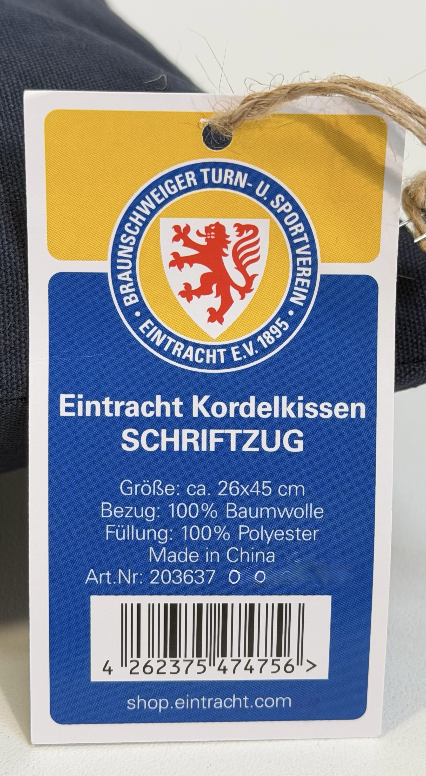 Eintracht Braunschweig Kissen "Schriftzug" Produktbild pa_produktabbildung_3 S